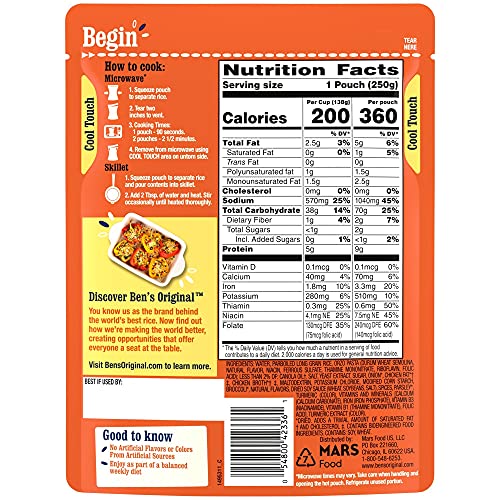 BEN'S ORIGINAL Ready Rice Rice Pilaf microwave pouch ready in minutes