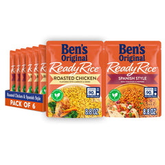 BEN'S ORIGINAL Ready Rice roasted chicken and Spanish pack on display for quick weeknight meals