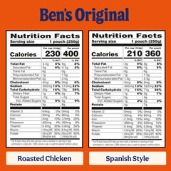 Closeup of BEN'S ORIGINAL Ready Rice roasted chicken pouch showing carrots and herbs