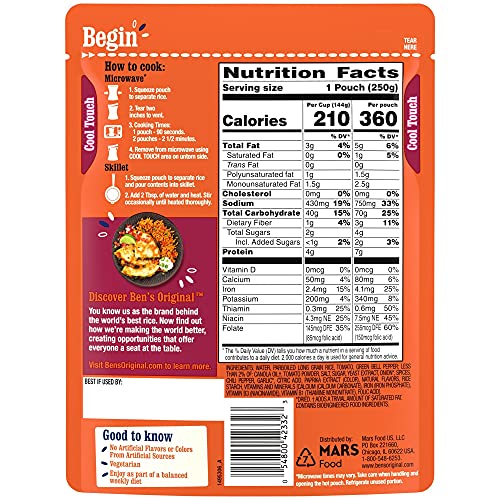 BEN'S ORIGINAL Ready Rice Spanish Style pouch in microwave—quick heat for busy weeknights.
