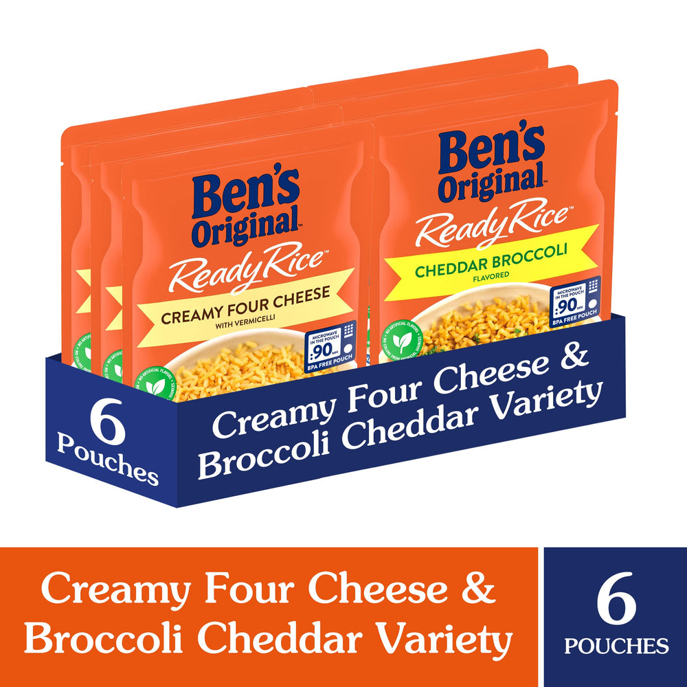 BEN'S ORIGINAL Ready Rice variety pack – six pouches for quick, versatile meals
