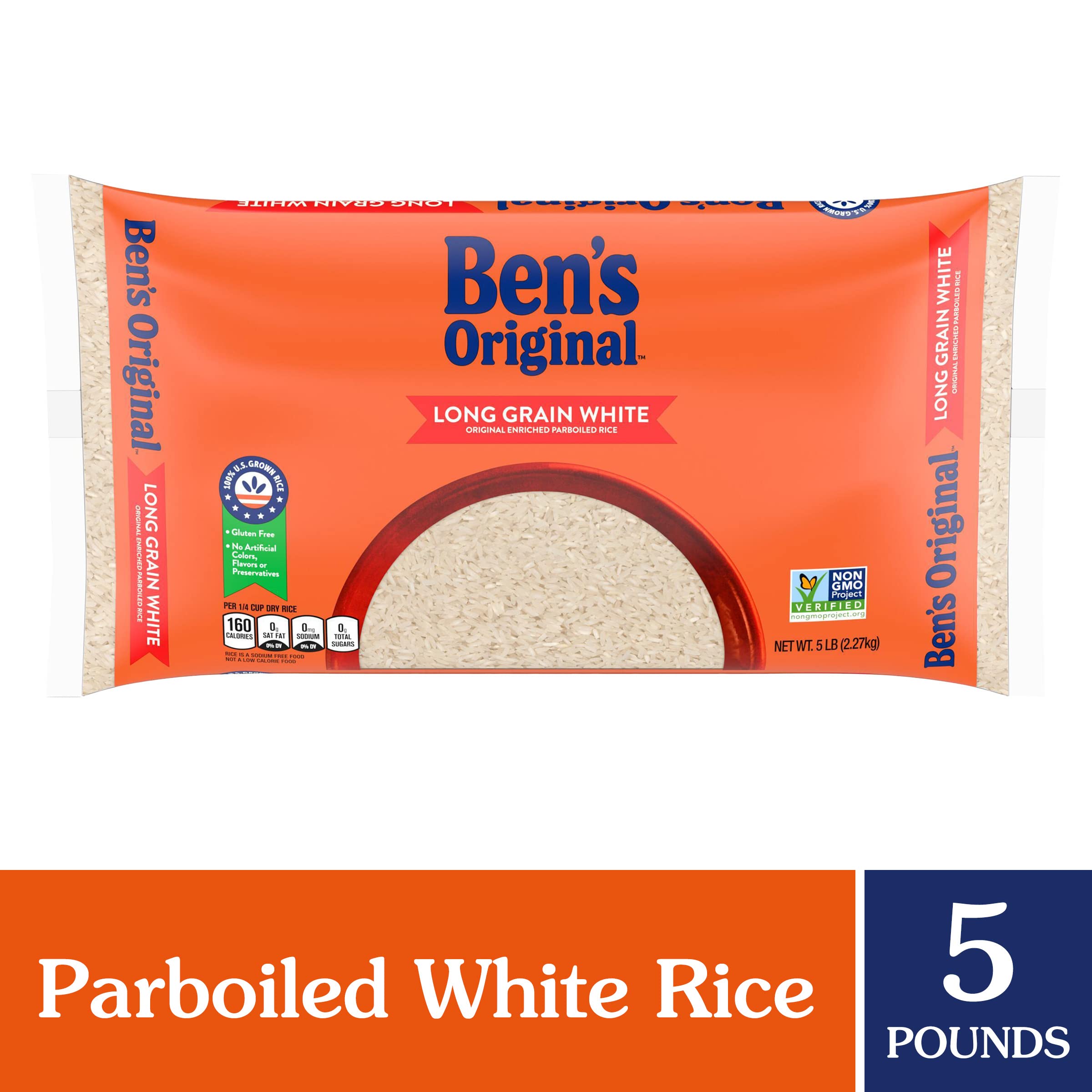 BEN'S ORIGINAL parboiled rice cooks in about 20 minutes