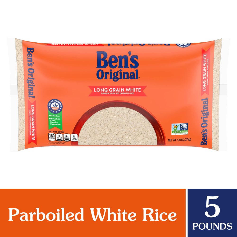 BEN'S ORIGINAL parboiled rice cooks in about 20 minutes