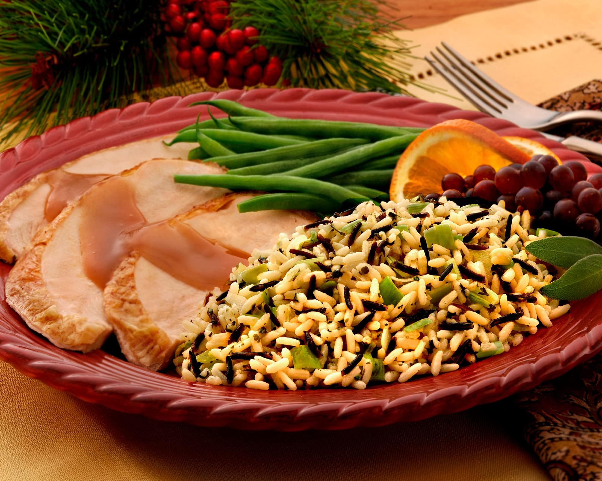 BEN'S ORIGINAL dish served with peppers and turkey as a versatile meal base