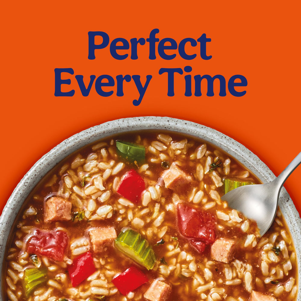 BEN'S ORIGINAL Gumbo ready in microwave in 90 seconds, convenient heat-and-eat.