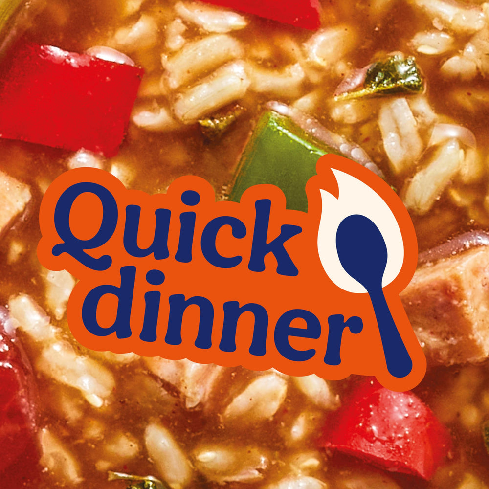 BEN'S ORIGINAL Gumbo ready-to-serve, ideal office lunch.