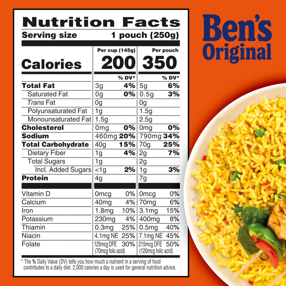BEN'S ORIGINAL Garden Vegetable is a versatile side dish for various meals.