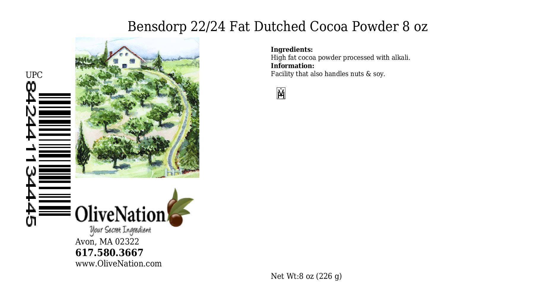 Bensdorp Dutch process cocoa powder sifted for smooth, intense chocolate in desserts.
