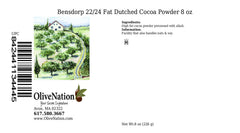 Bensdorp Dutch process cocoa powder sifted for smooth, intense chocolate in desserts.