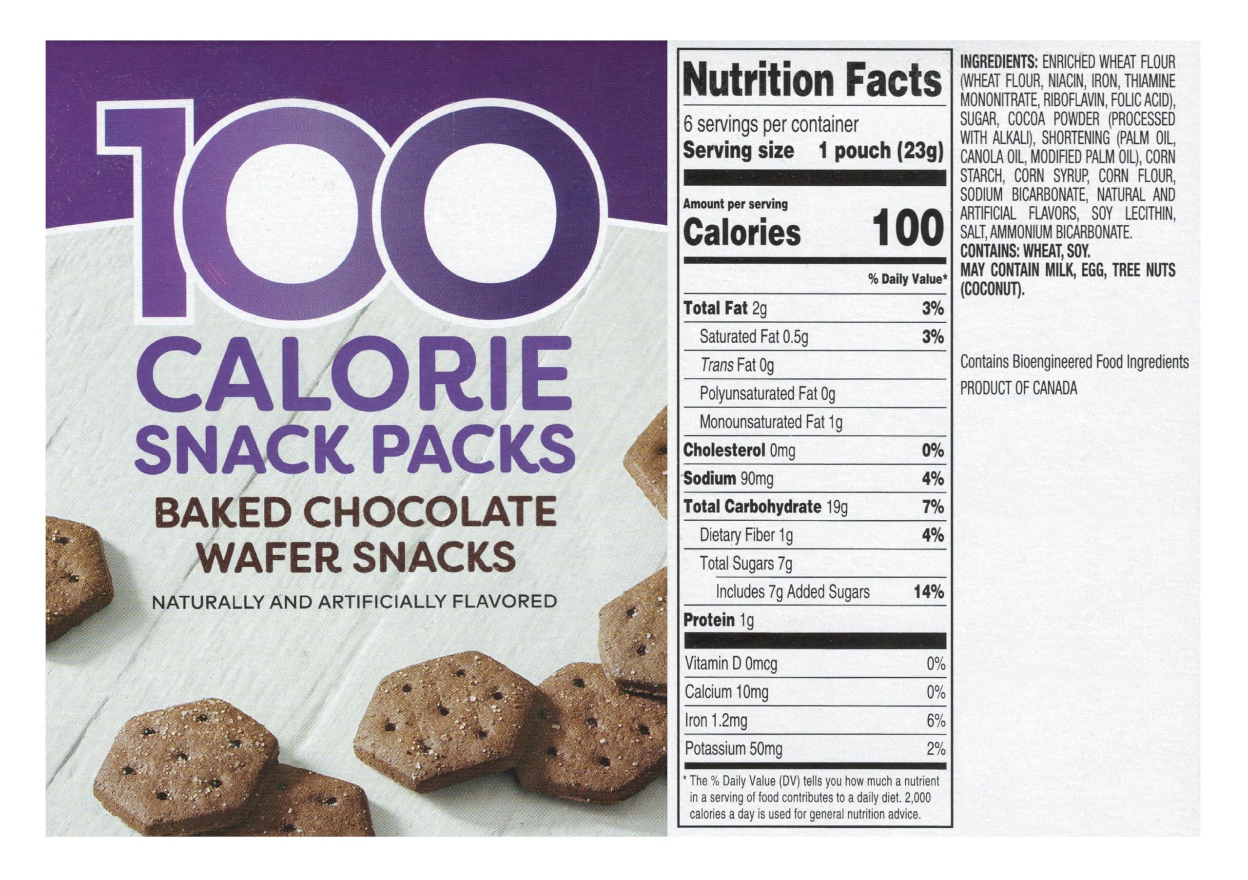 Benton's 100-calorie wafer snack pouch on-the-go, perfect for quick snacking.