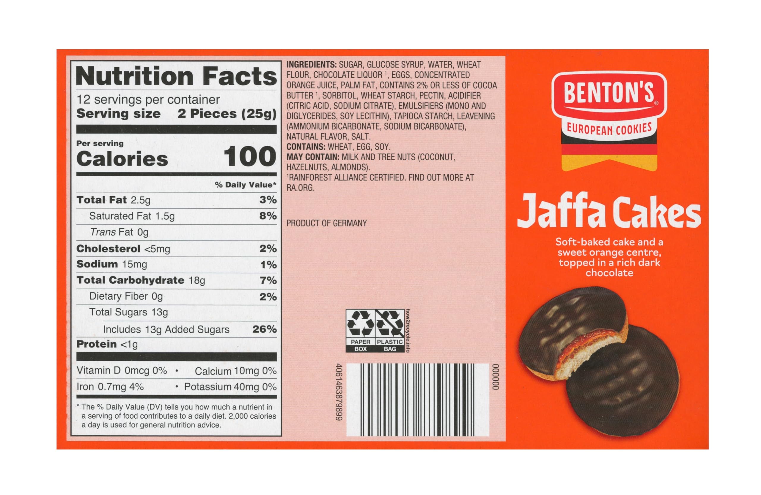 Benton's Jaffa Cakes: fruity centre and dark chocolate, ideal for gifting.