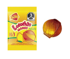BENY mango flavor close-up with chili center showing two-tone flavor contrast.