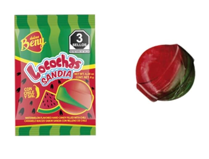 BENY LOCOCHAS individually wrapped pieces for sharing.