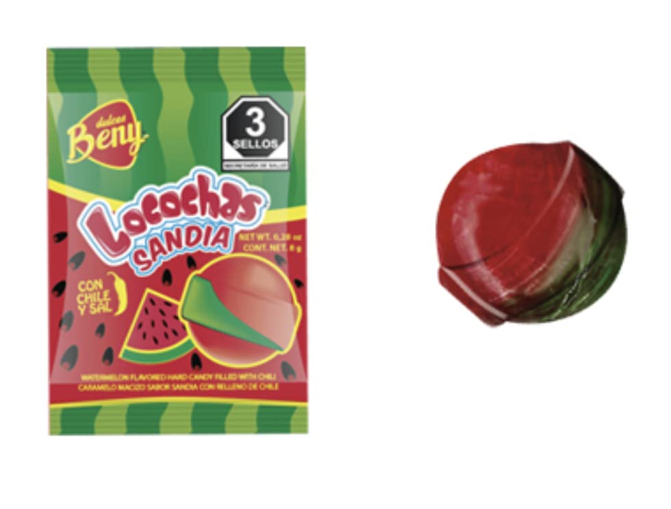 BENY Locochas Watermelon Hard Candy party tray with 60-piece bag