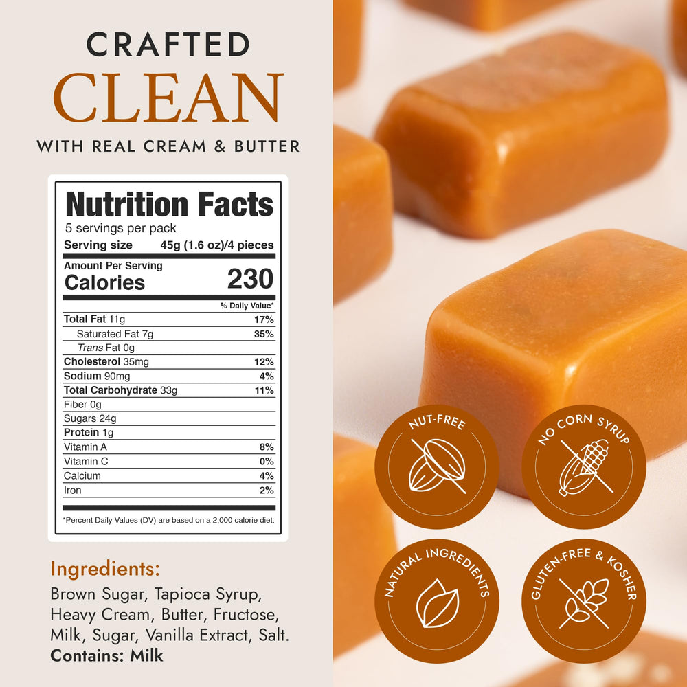 Bequet Classic Caramels individually wrapped for gifting and sharing
