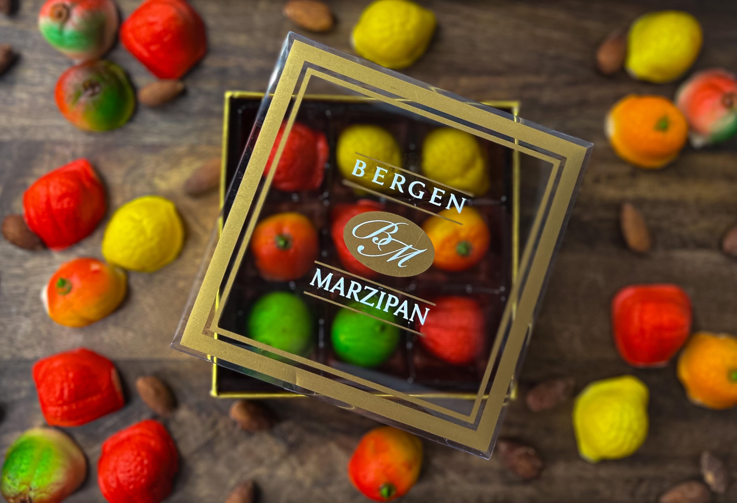 Bergen Marzipan closeup texture showing smooth marzipan and almond richness