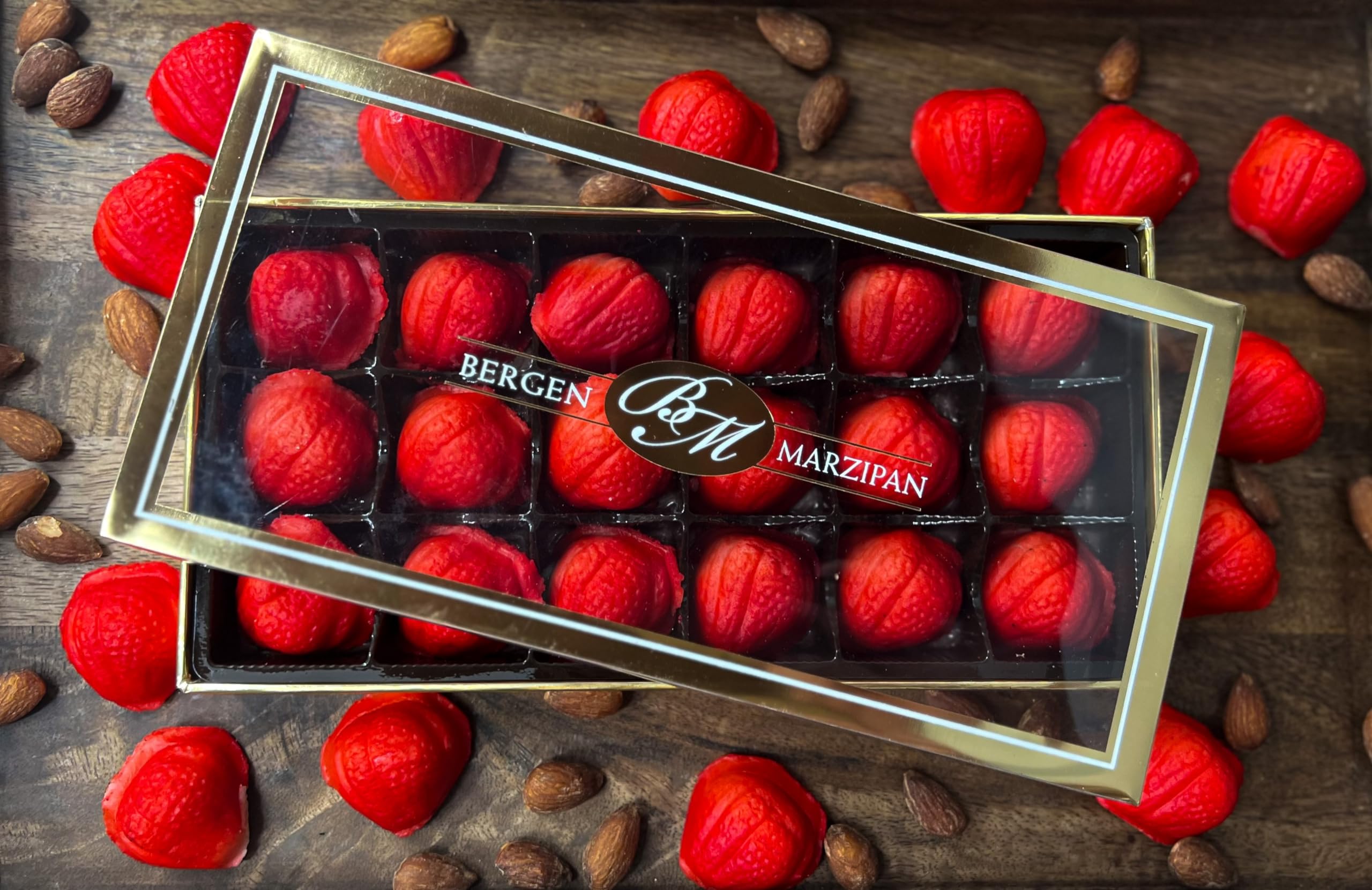 Bergen Marzipan individually wrapped treats preserve freshness for sharing