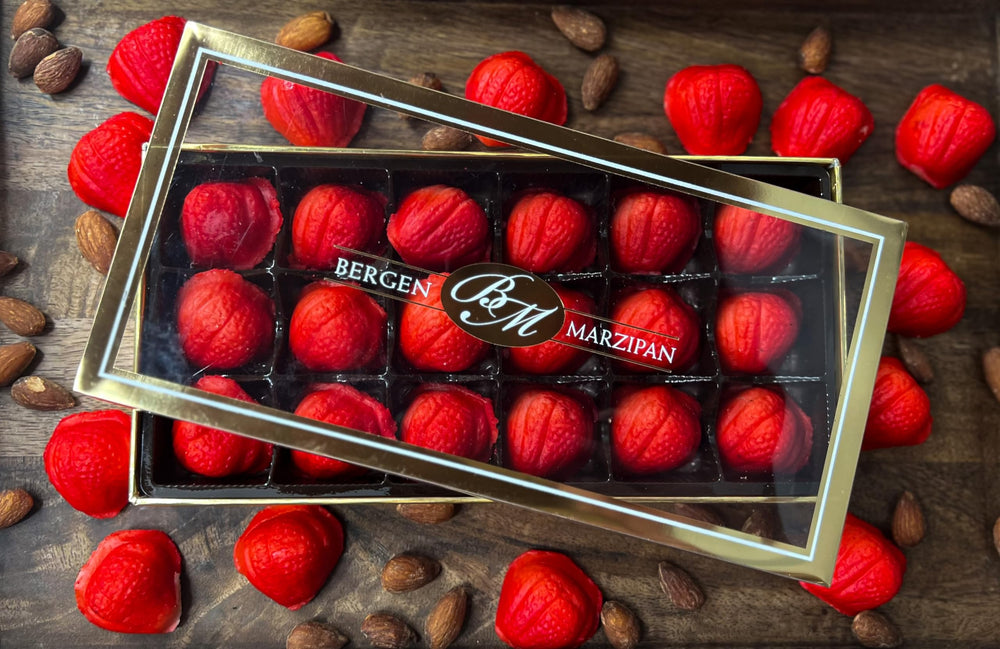 Bergen Marzipan individually wrapped treats preserve freshness for sharing
