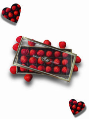 Bergen Marzipan strawberry-shape gift box highlights artisanal marzipan ideal for gifting