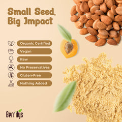 Berrilys apricot kernel powder used in baking for wholesome flavor.