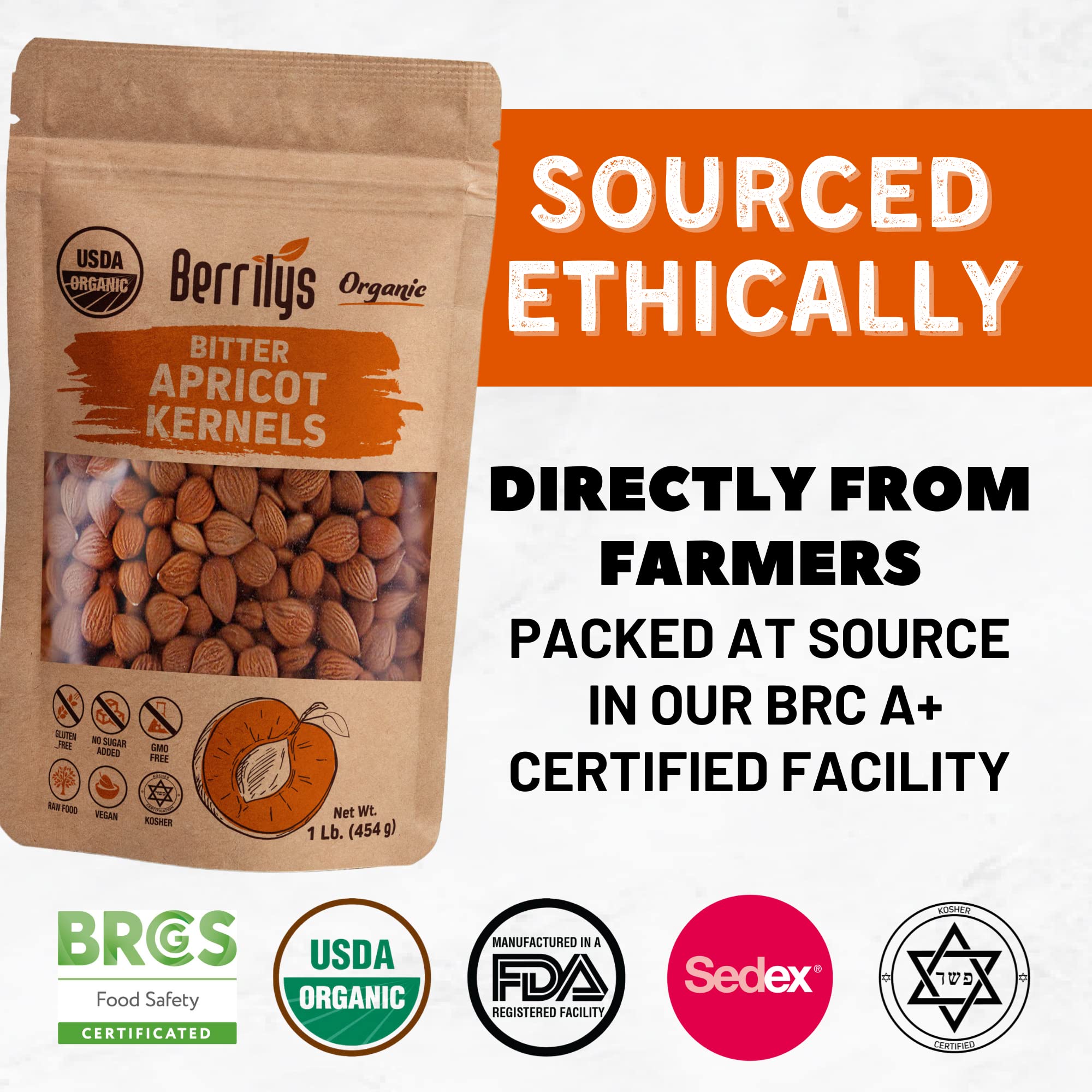 Berrilys bitter apricot kernels baking use for depth.