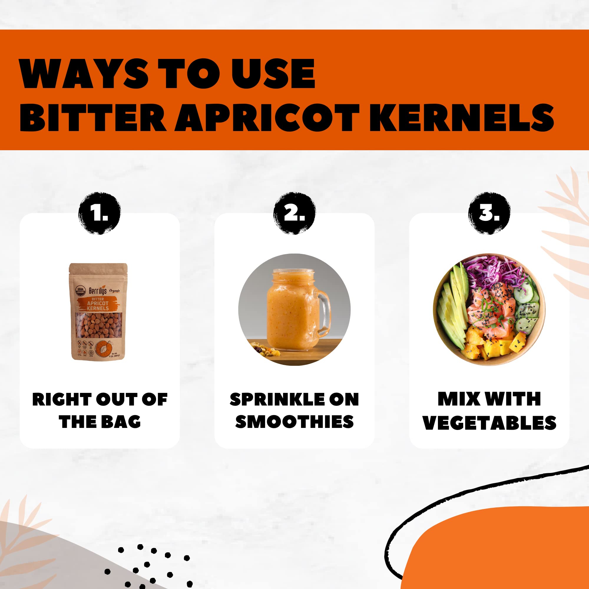 Berrilys bitter apricot kernels bulk packaging for long-term storage.