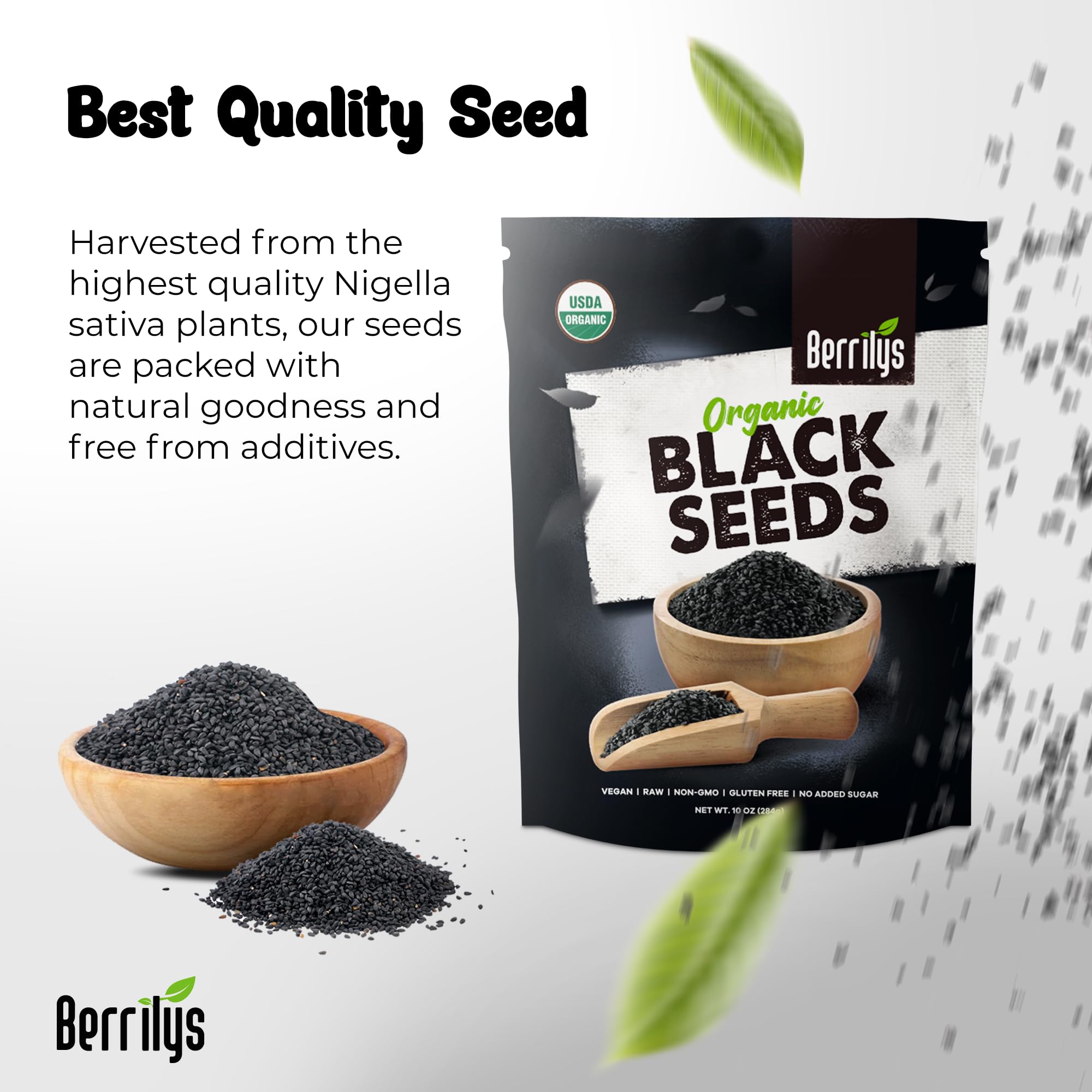 Berrilys Black Seeds in a bowl ready to flavor dishes