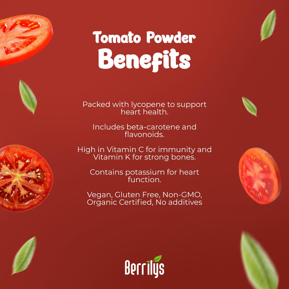 Berrilys dried tomato powder ready-to-use pantry staple ensures easy flavoring.