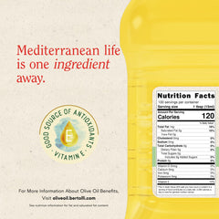 Bertolli Extra Light Olive Oil pours smoothly for sautéing and frying