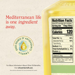 Bertolli Extra Light Taste pour captures smooth, mild oil for delicate sautés.