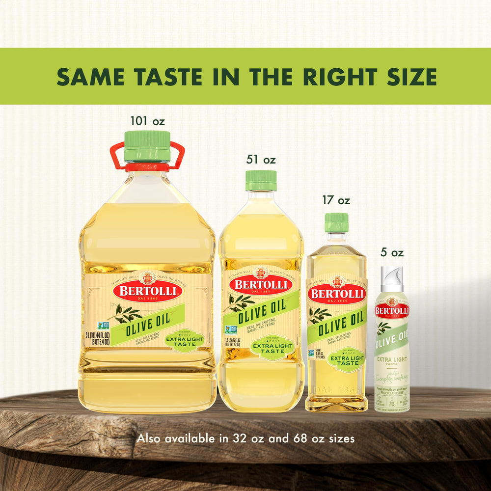 Bertolli olive oil on kitchen counter display for everyday use.