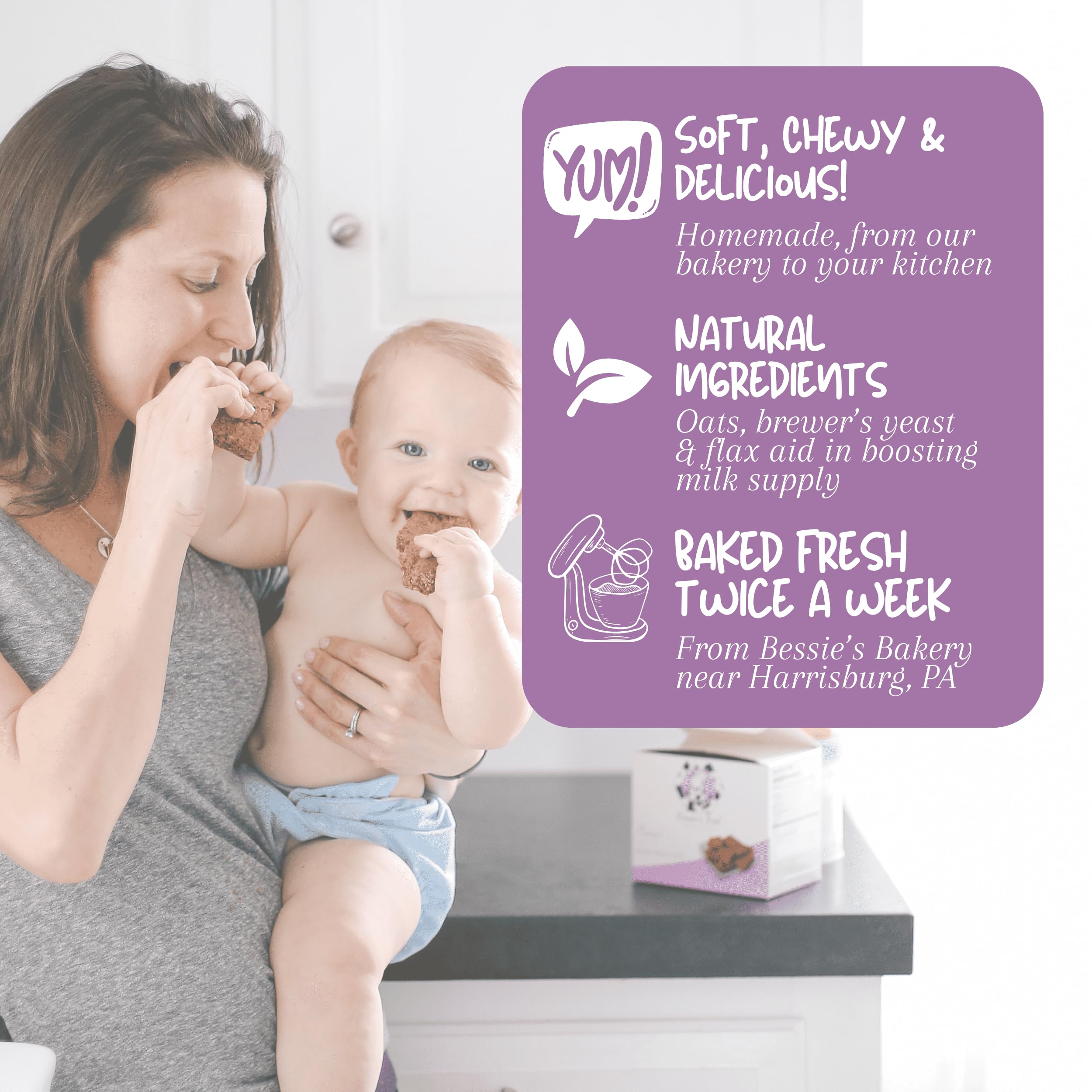Bessie's Best cookie bar ingredients scene suggests a balanced, protein-rich snack