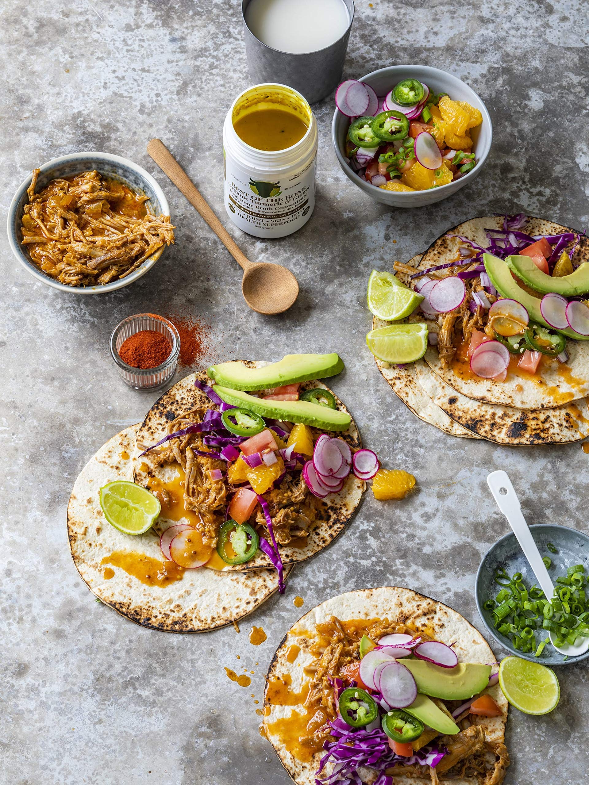 Best Bone Broth served with salad or stew for flavor boost.