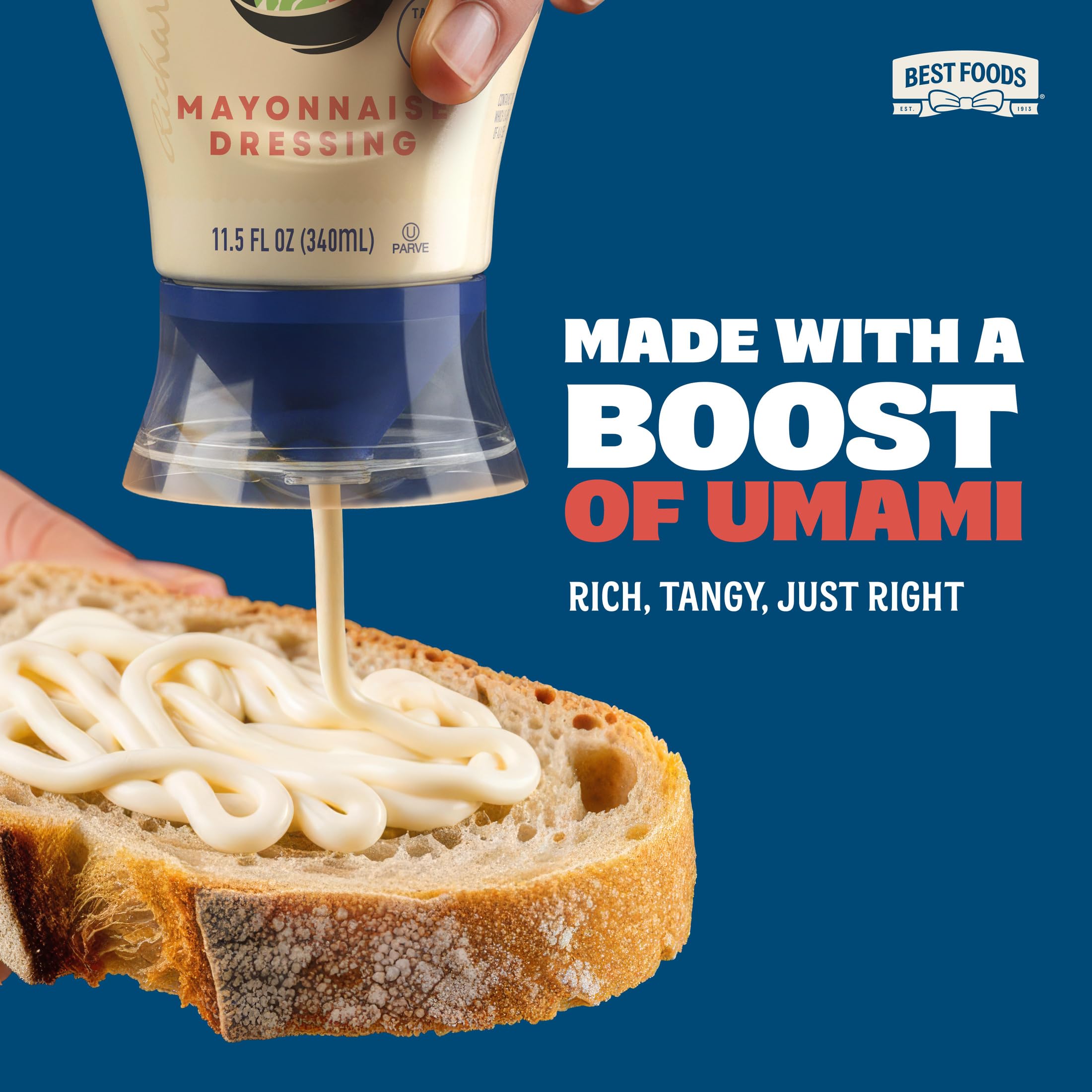 Bottle cap closeup of Best Foods Japanese-Inspired Mayo Dressing for easy pouring