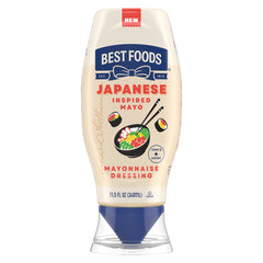 Closeup texture of Best Foods Japanese-Inspired Mayo Dressing, rich umami flavor