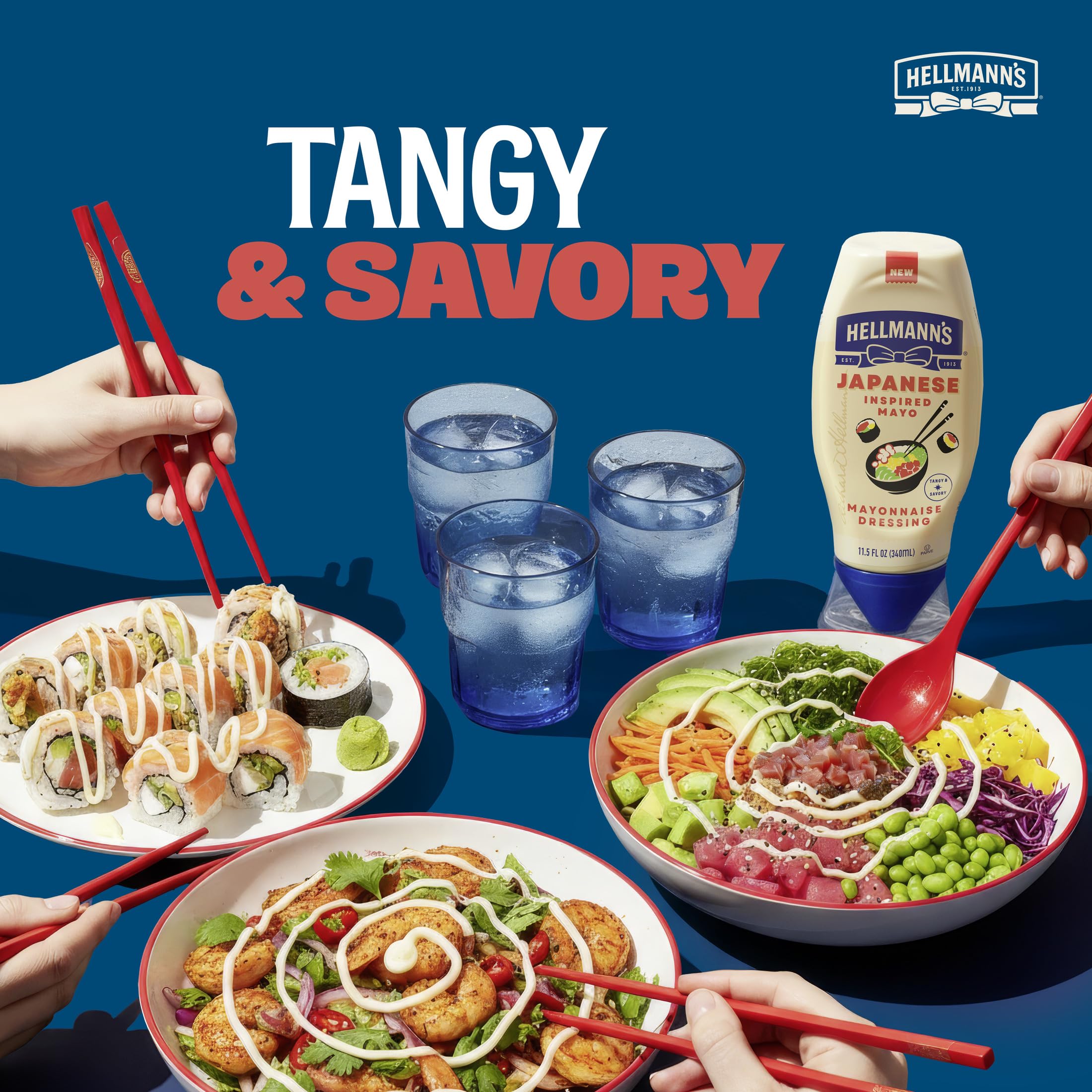 Sandwich with Best Foods Japanese-Inspired Mayo Dressing for savory spread