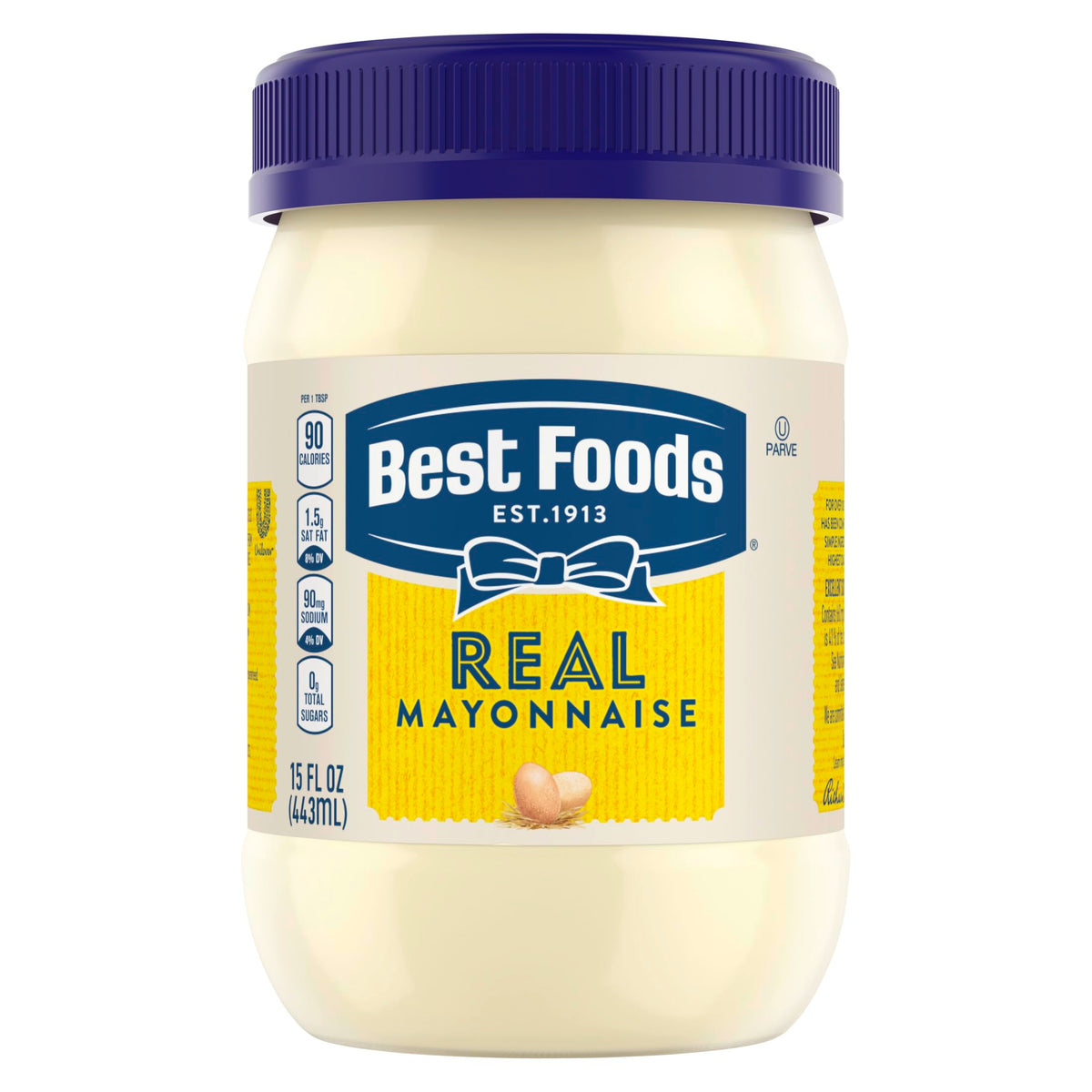 Best Foods Real Mayonnaise with real eggs creates creamy texture for sauces and sandwiches.