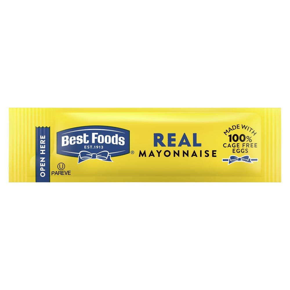 Best Foods Real Mayonnaise packets with easy-open design for sandwiches