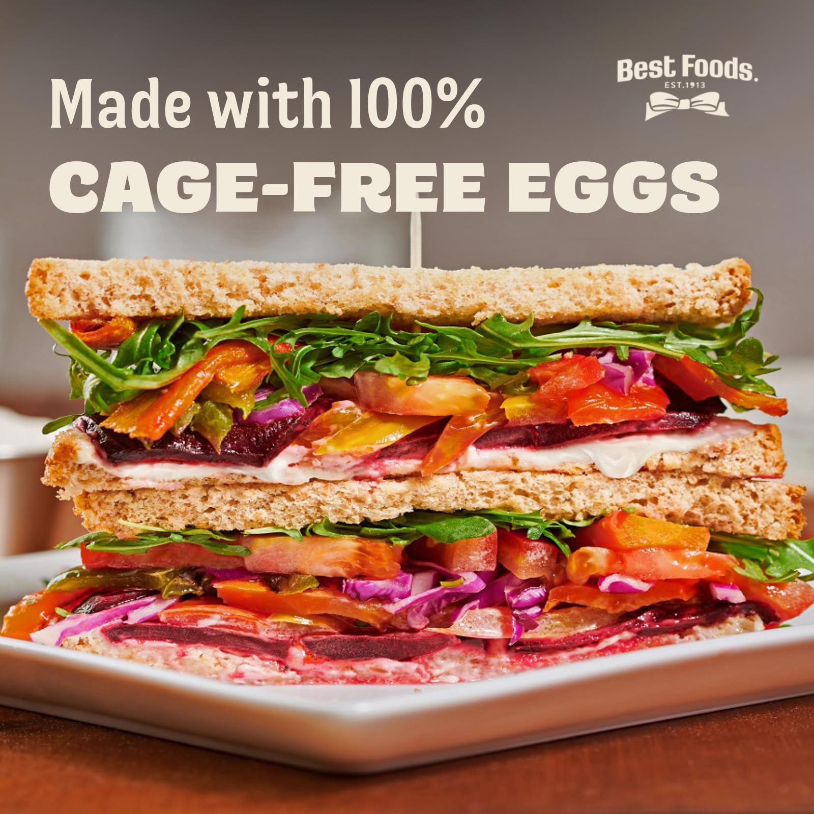 Cage-free eggs in Best Foods mayo packets provide rich texture