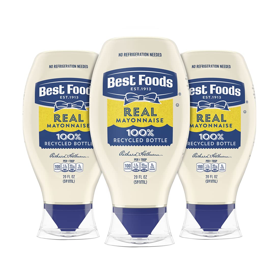 Best Foods Real Mayonnaise squeeze bottle front view for quick sandwich prep.