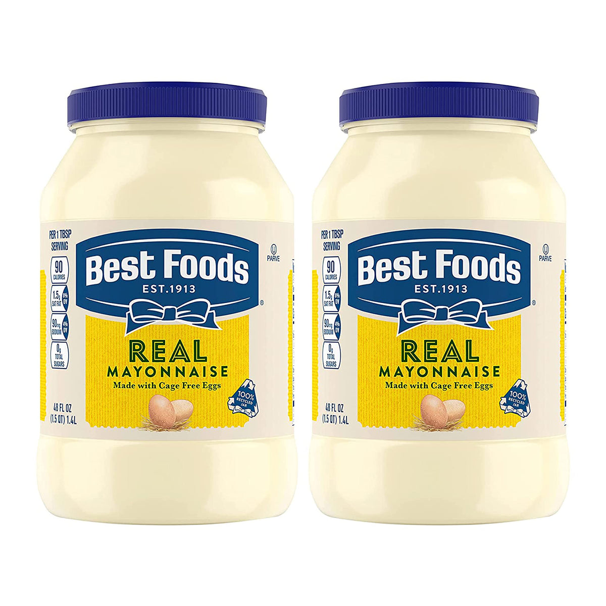 Best Foods Real Mayonnaise twin-pack jar for a smooth spread on sandwiches.