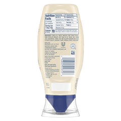 Gluten-free label on Best Foods Vegan dressing bottle, no artificial flavors