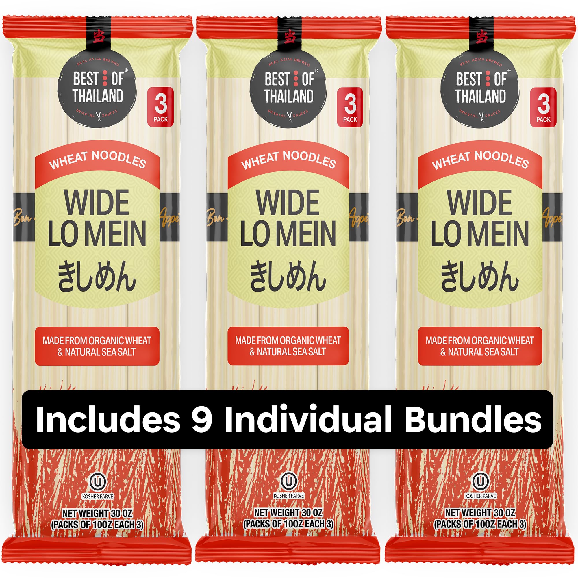 Best of Thailand Noodles 3-pack packaging ideal for quick weeknight meals.
