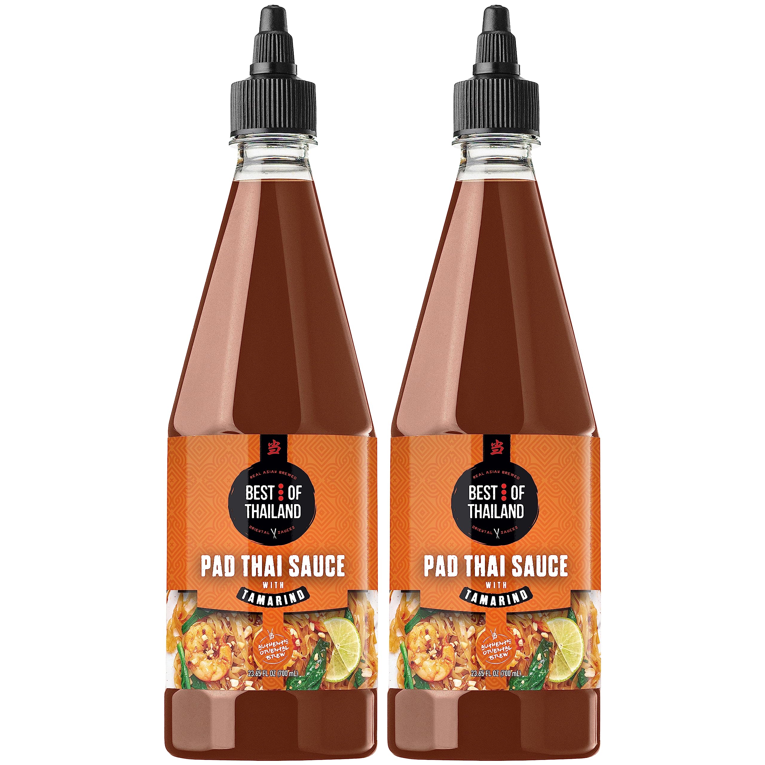 Best of Thailand Pad Thai Sauce bottle front highlighting authentic flavor for noodles