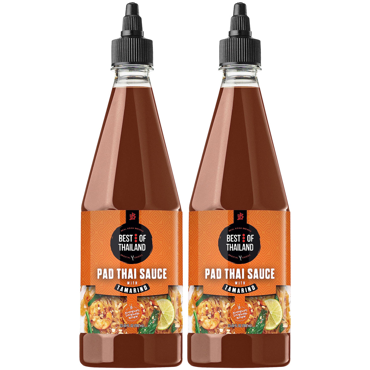 Best of Thailand Pad Thai Sauce bottle front highlighting authentic flavor for noodles