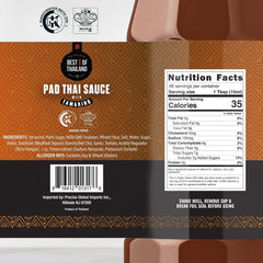 Best of Thailand Pad Thai Sauce being poured, ideal for quick stir-fries