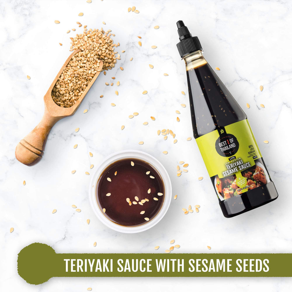 Best of Thailand Sesame Teriyaki Lite ingredients with ginger and sesame for rich aroma