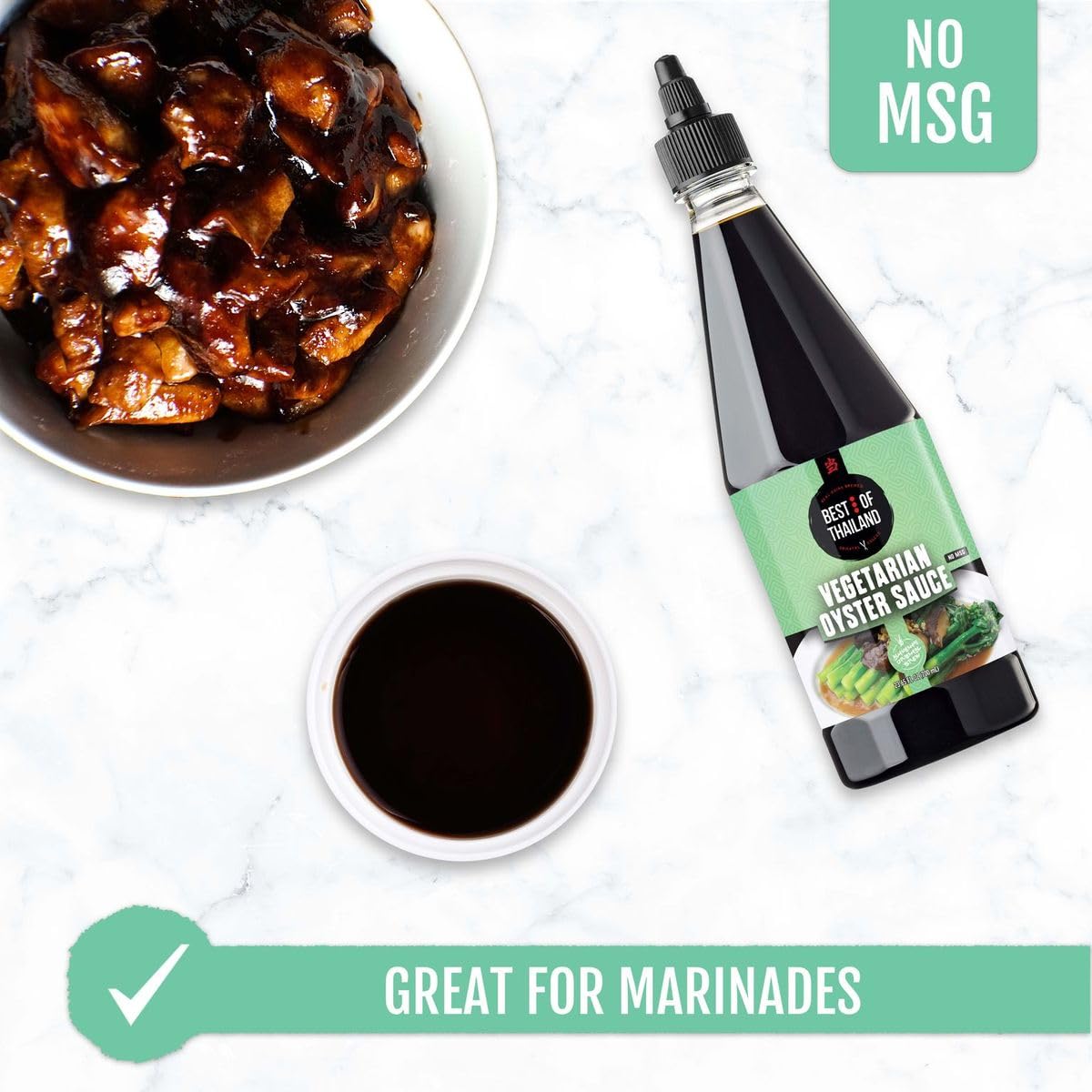 Best Of Thailand vegetarian oyster sauce dressing-ready sauce adds depth to salads.