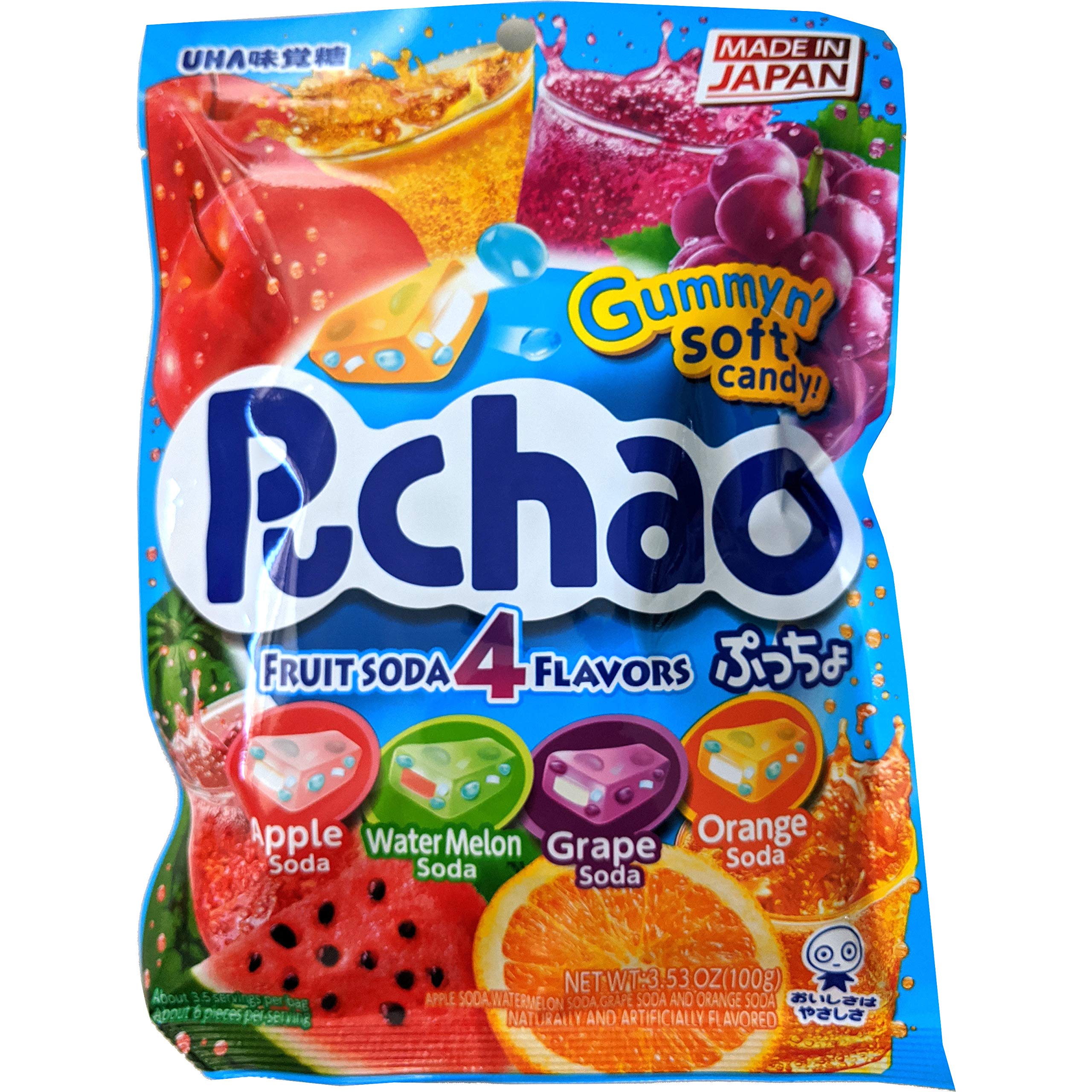 BESTCROF Puchao chewy candy with four fruit sodas, ideal for sharing and everyday snacking.