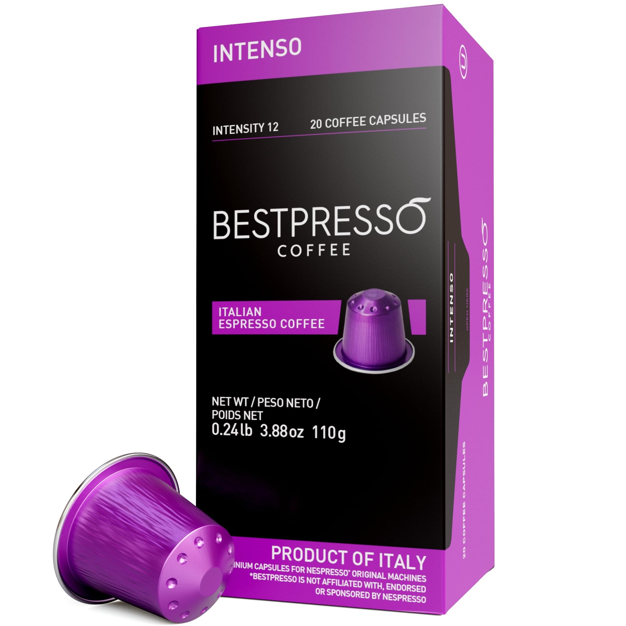 Bestpresso Intenso pods in packaging for quick home espresso
